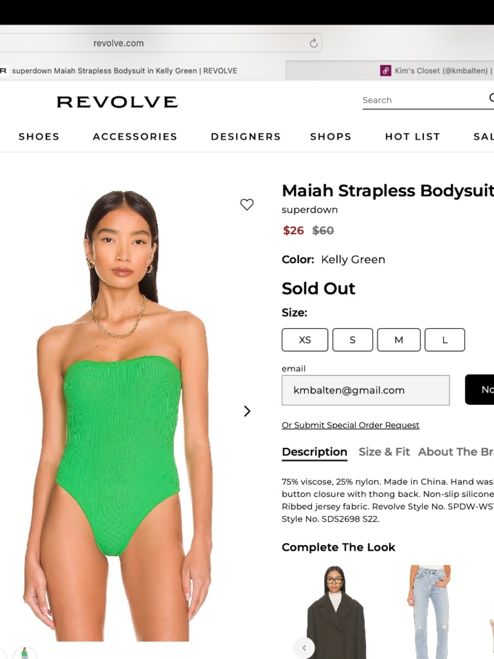 Superdown Maiah Strapless Bodysuit